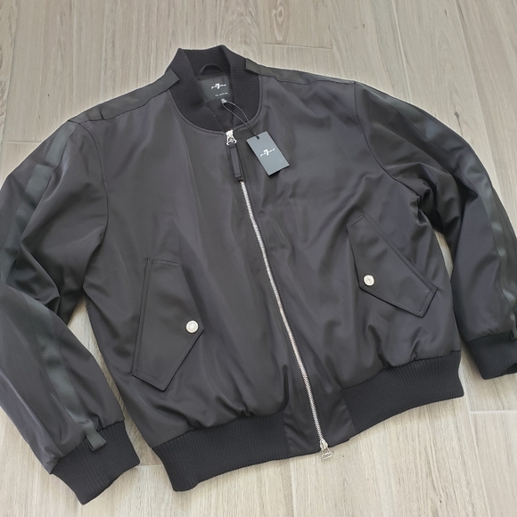 NWT 7 for all mankind black XL jacket rn# 115561 - Picture 7 of 10